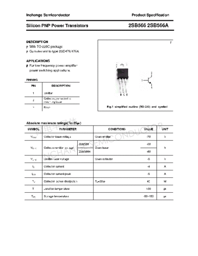 Inchange Semiconductor 2sb566-a  . Electronic Components Datasheets Active components Transistors Inchange Semiconductor 2sb566-a.pdf