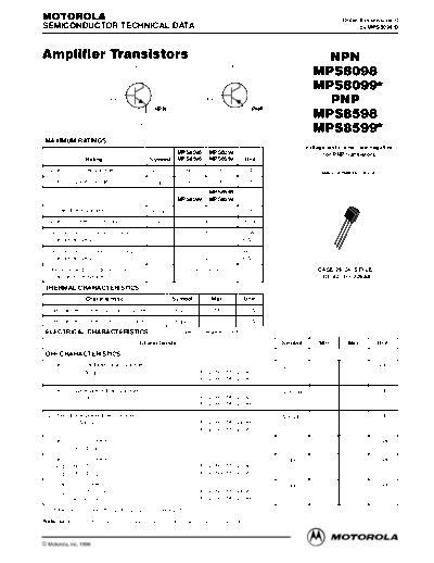 Motorola mps8098r  . Electronic Components Datasheets Active components Transistors Motorola mps8098r.pdf