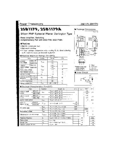 NO 2sb1179  . Electronic Components Datasheets Active components Transistors NO 2sb1179.pdf