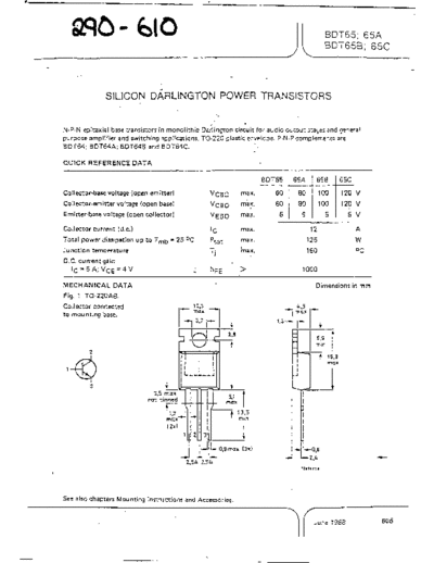 NO bdt65  . Electronic Components Datasheets Active components Transistors NO bdt65.pdf