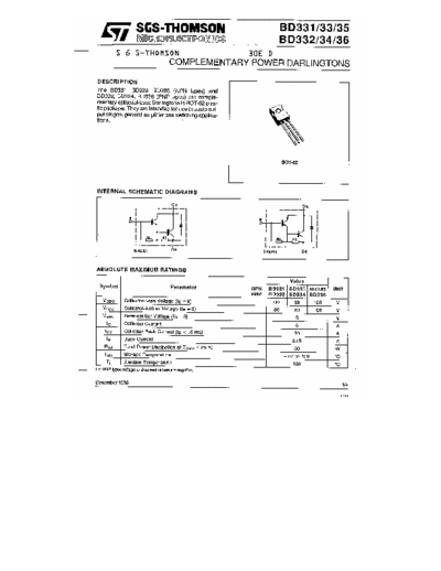 ST bd331 bd332 bd333 bd334 bd335 bd336  . Electronic Components Datasheets Active components Transistors ST bd331_bd332_bd333_bd334_bd335_bd336.pdf