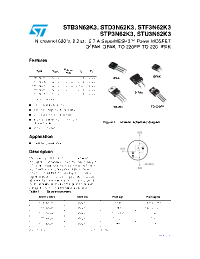 ST b3n62k3  d3n62k3  f3n62k3  p3n62k3  u3n62k3  . Electronic Components Datasheets Active components Transistors ST stb3n62k3_std3n62k3_stf3n62k3_stp3n62k3_stu3n62k3.pdf