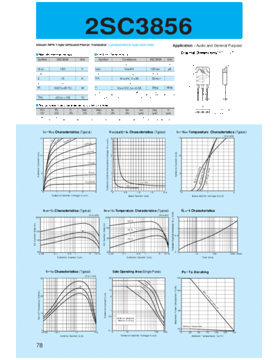 Sanken 2sc3856  . Electronic Components Datasheets Active components Transistors Sanken 2sc3856.pdf