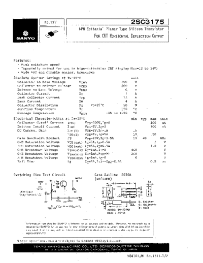 Sanyo 2sc3175  . Electronic Components Datasheets Active components Transistors Sanyo 2sc3175.pdf