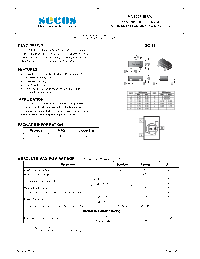 Secos smg2306n  . Electronic Components Datasheets Active components Transistors Secos smg2306n.pdf