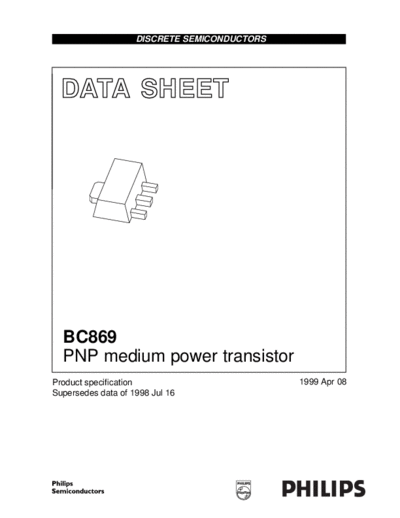 Philips bc869 4  . Electronic Components Datasheets Active components Transistors Philips bc869_4.pdf