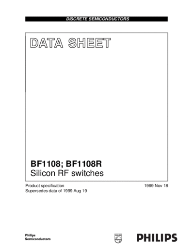 Philips bf1108 bf1108r 3  . Electronic Components Datasheets Active components Transistors Philips bf1108_bf1108r_3.pdf