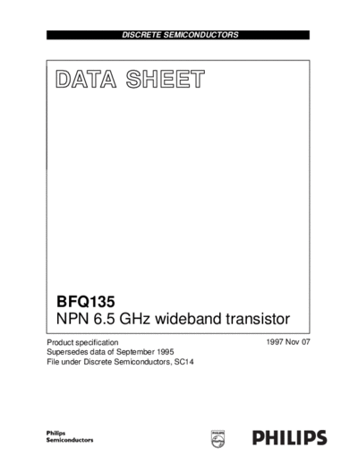Philips bfq135 2  . Electronic Components Datasheets Active components Transistors Philips bfq135_2.pdf