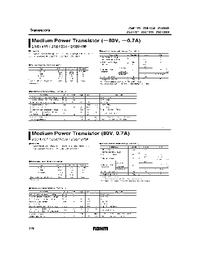 Rohm 2sd1200  . Electronic Components Datasheets Active components Transistors Rohm 2sd1200.pdf