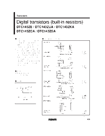 Rohm dtc143zxx e23 sot416 323 346 23  . Electronic Components Datasheets Active components Transistors Rohm dtc143zxx_e23_sot416_323_346_23.pdf