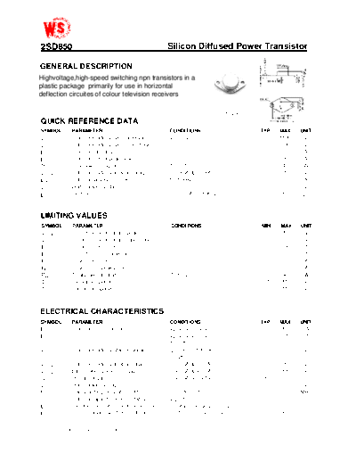 WingShing 2sd850  . Electronic Components Datasheets Active components Transistors WingShing 2sd850.pdf