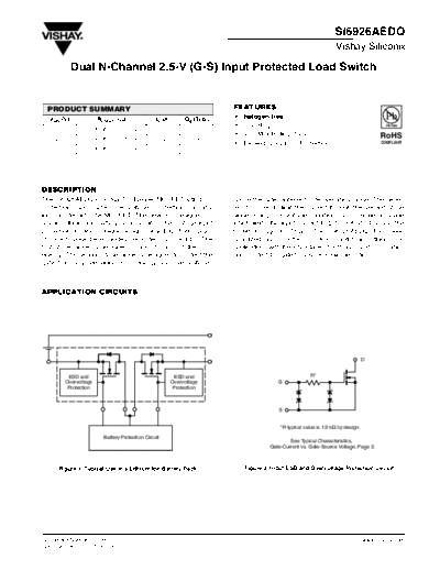 Vishay si6926aedq  . Electronic Components Datasheets Active components Transistors Vishay si6926aedq.pdf