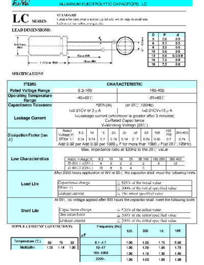 FuhYin [radial thru-hole] LC series  . Electronic Components Datasheets Passive components capacitors FuhYin FuhYin [radial thru-hole] LC series.pdf