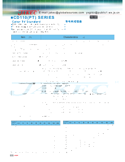 Jakec [radial thru-hole] CD110 (PT) Series  . Electronic Components Datasheets Passive components capacitors Jakec Jakec [radial thru-hole] CD110 (PT) Series.pdf
