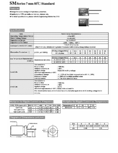 Micon [radial] SM series  . Electronic Components Datasheets Passive components capacitors Micon Micon [radial] SM series.pdf