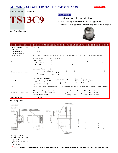 Suntan [smd] TS13C9 Series  . Electronic Components Datasheets Passive components capacitors Suntan Suntan [smd] TS13C9 Series.pdf