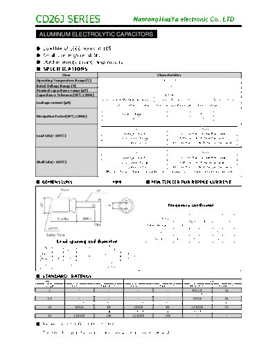 TF [Nantong Hua Yu] TF Hua-Yu [radial thru-hole] CD26J Series  . Electronic Components Datasheets Passive components capacitors TF [Nantong Hua Yu] TF Hua-Yu [radial thru-hole] CD26J Series.pdf