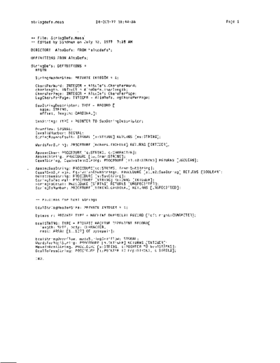 xerox StringDefs.mesa Oct77  xerox mesa 3.0_1977 listing StringDefs.mesa_Oct77.pdf