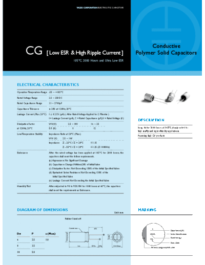 Yageo [polymer thru-hole] CG Series  . Electronic Components Datasheets Passive components capacitors Yageo Yageo [polymer thru-hole] CG Series.pdf