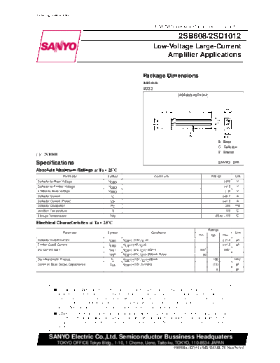 2 22sd1012  . Electronic Components Datasheets Various datasheets 2 22sd1012.pdf