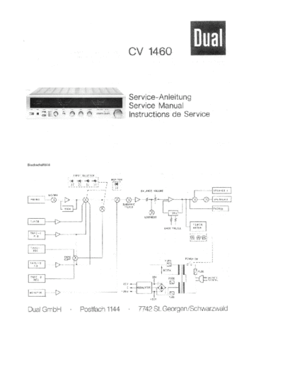 DUAL hfe   cv 1460 service en de fr  . Rare and Ancient Equipment DUAL Audio CV 1460 hfe_dual_cv_1460_service_en_de_fr.pdf
