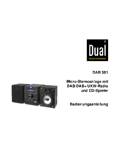 DUAL hfe dual dab 501 de fr it  . Rare and Ancient Equipment DUAL Audio DAB 501 hfe_dual_dab_501_de_fr_it.pdf