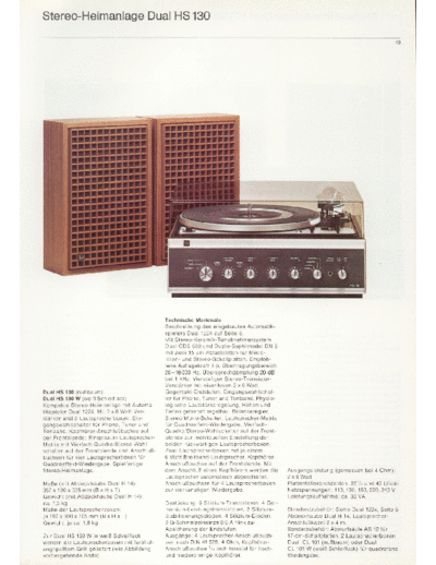DUAL HS130 Service Manual  . Rare and Ancient Equipment DUAL Audio HS 150 HS130 Service Manual.pdf
