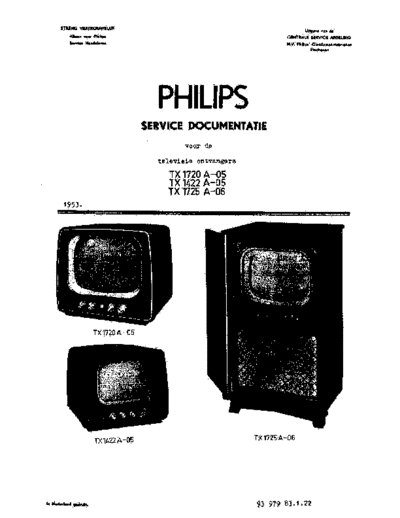 DUX (PHILIPS) TX1422A  . Rare and Ancient Equipment DUX (PHILIPS) TV TD1422A TX1422A.pdf