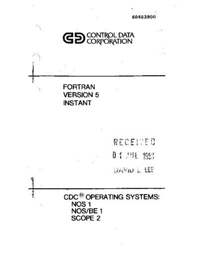 cdc 60483900A FORTRAN 5 Instant Jan81  . Rare and Ancient Equipment cdc cyber instant 60483900A_FORTRAN_5_Instant_Jan81.pdf