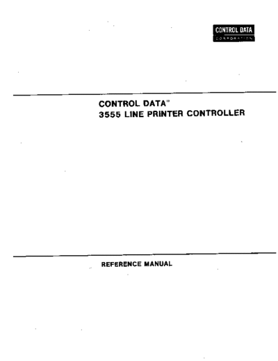 cdc 60231300D 3555 Line Printer Controller Sep77  . Rare and Ancient Equipment cdc cyber peripheralCtlr 60231300D_3555_Line_Printer_Controller_Sep77.pdf