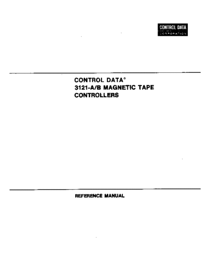 cdc 60332000A 3121 Magtape Ctrl Oct70  . Rare and Ancient Equipment cdc cyber peripheralCtlr 60332000A_3121_Magtape_Ctrl_Oct70.pdf