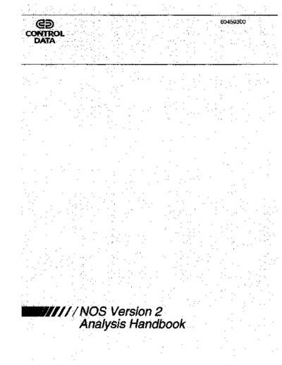 cdc 60459300U NOS 2 Analysis Handbook Jul94  . Rare and Ancient Equipment cdc cyber nos2 60459300U_NOS_2_Analysis_Handbook_Jul94.pdf