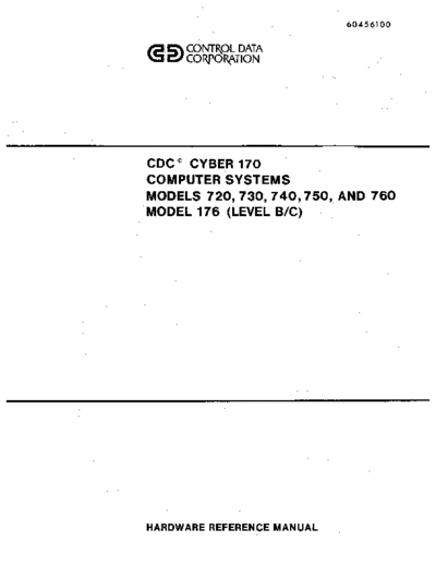 cdc 60456100K CYBER 170 Models 720-760 176B Harware Reference Jul81  . Rare and Ancient Equipment cdc cyber cyber_170 60456100K_CYBER_170_Models_720-760_176B_Harware_Reference_Jul81.pdf