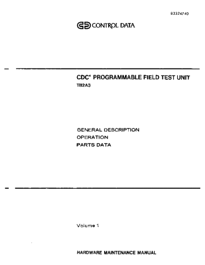 cdc 83324740D TB2A3 Programmable Tester Maintenance Vol 1 Apr85  . Rare and Ancient Equipment cdc discs tester 83324740D_TB2A3_Programmable_Tester_Maintenance_Vol_1_Apr85.pdf