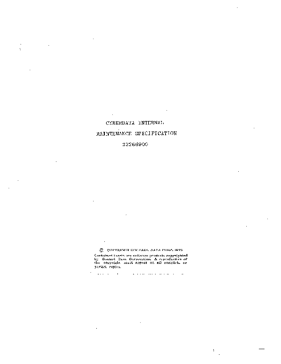 cdc 22266900 CYBERDATA Internal Maintanence Specification 1975  . Rare and Ancient Equipment cdc 1700 cyberdata 22266900_CYBERDATA_Internal_Maintanence_Specification_1975.pdf