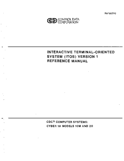 cdc 96768290C ITOS Version 1 Reference Mar78  . Rare and Ancient Equipment cdc 1700 msos 96768290C_ITOS_Version_1_Reference_Mar78.pdf