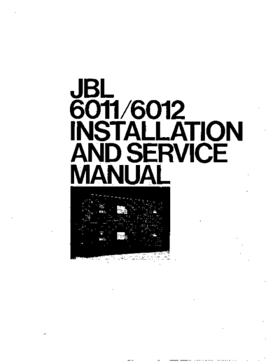 JBL hfe jbl 6011 6012 owners service  JBL Audio 6011 hfe_jbl_6011_6012_owners_service.pdf