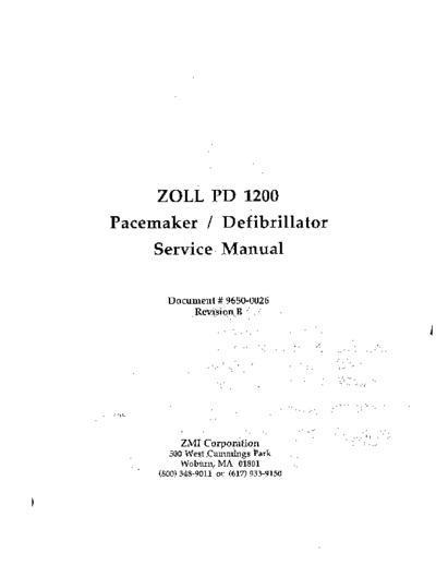 . Various Zoll PD 1200 - Service manual  . Various Defibrillators and AEDs Zoll_PD_1200_-_Service_manual.pdf
