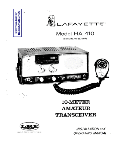Lafayette Lafayette HA410 user  . Rare and Ancient Equipment Lafayette Lafayette_HA410_user.pdf