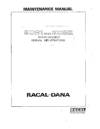 Racal -Dana Models 9081, 9082 Synthesized Signal Generators - maint. (1976) WW  . Rare and Ancient Equipment Racal Racal-Dana Models 9081, 9082 Synthesized Signal Generators - maint. (1976) WW.pdf