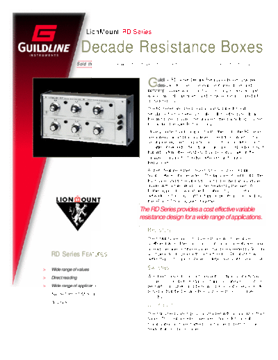 . Various GuildlineRDDatasheet  . Various Guildline GuildlineRDDatasheet.pdf