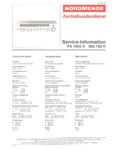 Nordmende nordmende pa1650 service manual  Nordmende Audio PA1650 nordmende_pa1650_service_manual.pdf
