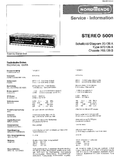 Nordmende hfe nordmende stereo 5001 service info en de  Nordmende Audio Stereo 5001 hfe_nordmende_stereo_5001_service_info_en_de.pdf