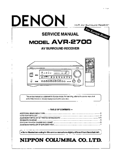 DENON hfe   avr-2700 service supp  DENON Audio AVR-2700 hfe_denon_avr-2700_service_supp.pdf
