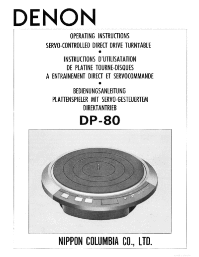 DENON ve   dp-80 en de fr  DENON Audio DP-80 ve_denon_dp-80_en_de_fr.pdf
