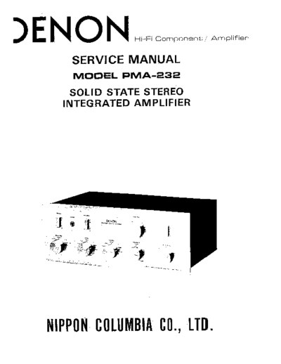DENON hfe   pma-232 service en  DENON Audio PMA-232 hfe_denon_pma-232_service_en.pdf