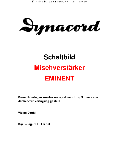 DYNACORD Dynacord EMINENT  DYNACORD Audio Eminent Dynacord_EMINENT.pdf