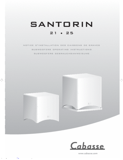 CABASSE santorin 21  . Rare and Ancient Equipment CABASSE SANTORIN 21 santorin_21.pdf