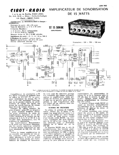 CIBOT RADIO ampli st 15  . Rare and Ancient Equipment CIBOT RADIO ST 15 Sonor ampli st 15.pdf