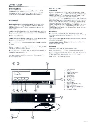 CYRUS hfe   tuner en  . Rare and Ancient Equipment CYRUS Tuner hfe_cyrus_tuner_en.pdf